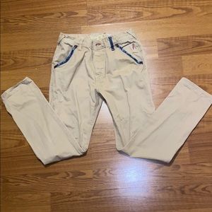 Desigual Tapered Fit Khaki Pants 30W X 30L